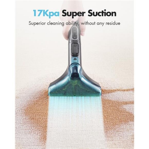 Carpet Cleaner Machine, Upholstery Cleaner with 17Kpa Powerful Suction - Picture 2 of 7